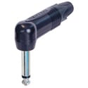 Photo of Neutrik NP2RX-BAG Mono Right Angle 1/4 Inch Plug - Nickel Contacts & Black Shell