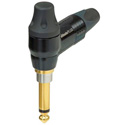 Neutrik NP2RX-ULTIMATE 2 pole 1/4 Inch Right-Angle Phone Plug -  Gold/Black