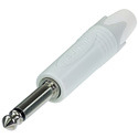 Photo of NEUTRIK NP2X-WT PX Series 2-Pole Mono 1/4 Inch Phone Plug - White/Silver