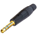 Photo of Neutrik NP3C-B 1/4in TRS Plug- Black Shell and Gold Contacts