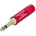 Neutrik NP3CM-R TRS .206 Inch MIL/B-Gauge Phone Plug - Red/Brass