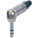 NEUTRIK NP3RX Stereo Right Angle 1/4in Plug - Nickel Contacts & Silver Shell