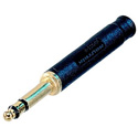 Photo of Neutrik NP3TT-P-AU-B TT Bantam Connector Plug TT Black Plastic/Gold