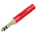 Photo of Neutrik NP3TT-P-AU-R TT Bantam Connector Plug TT Red Plastic/Gold