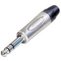 NEUTRIK NP3X 1/4in 3-Conductor Phone Plug - Nickel Contacts / Nickel Shell