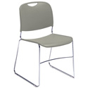Photo of National Public Seating 8500 Series Hi Tech Compact Stack Chair (Gunmetal Gray) - Carton of 4