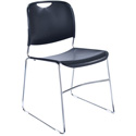 Photo of National Public Seating 8500 Series Hi Tech Compact Stack Chair (Navy Blue) - Carton of 4