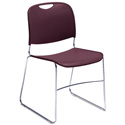 Photo of National Public Seating 8500 Series Hi Tech Compact Stack Chair (Wine) - Carton of 4
