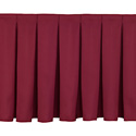 Photo of Box-Pleat Skirting for 16 inch H Stage- Per Foot- Burgundy