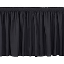 Photo of Shirred-Pleat Skirting for 24 inch H Stage- Per Foot- Black