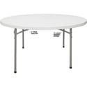 BT-60R Plastic Blow Molded Grey Round Folding Table 60in