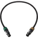 Sescom 12AWG Neutrik NL4FXX-W-S 4-Pole speakON to NL2FXX-W-S 2-Pole speakON Speaker Cable - 3 Foot