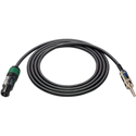 Sescom 12AWG NEUTRIK NL4FXX-W-S 4-Pole speakON to 1/4 TS Mono 2 Conductor Speaker Cable - 3 Foot