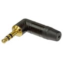 Neutrik NTP3RC-B 3.5mm Stereo Right Angle Mini Plug - Black/Gold