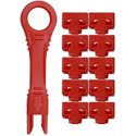 Photo of NTW NNL-PB10/1-RD net-Lock Port Blockers w/ 1 Extraction Tool (Red)