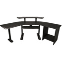 NUC-003 Nucleus Series - Studio Desk Base Model - 24 Inch Extensions 12 Space Rack 2nd Tier Keyboard Tray