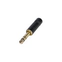 REAN NYS228BG 1/4 Inch Plug - TRS Stereo Black & Gold Contacts