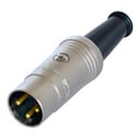 REAN NYS321G 3 Pole DIN Male Cable Connector Gold Plated Contacts