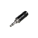 Photo of REAN NYS226B 3.5mm 2-Pole Plug with Black Metal Handle and Crimp Strain Relief