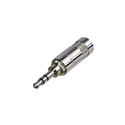 Rean NYS231 3-Pole Metal 3.5 mm Plug with Crimp Strain Relief