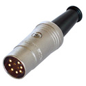 REAN NYS323G 7-Pin Male Din Plug with Gold Contacts