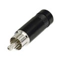 REAN NYS352B Phono Plug with Black Handle/Nickel Contacts