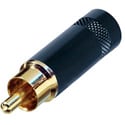 Rean NYS352BG RCA Plug with Gold Contacts & Black Plated Handle