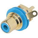 Photo of REAN NYS367-6 Gold Plated RCA/Phone Chassis Mount Socket - Blue