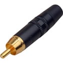 REAN NYS373-0 RCA Male Plug with Gold Contacts - Black