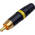 Photo of REAN NYS373-4 RCA Plug with Gold Contacts - Yellow