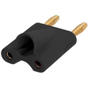 Rean NYS508-B Dual Banana Plug for 6-10mm Cable OD - Black