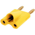 Photo of Rean NYS508-Y Dual Banana Plug for 6-10mm Cable OD - Yellow