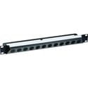 Photo of Neutrik NZP1RU-12 30-Degree 12-Port D-Shape Connector Panel - Black