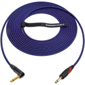 Sescom Catskill Cables Instrument Cable w/ NEUTRIK NP2RX-B Right Angle 1/4-Inch to SILENTPLUG - 10 Foot