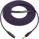 Sescom Catskill Cables OBSCXJSI-010 Nylon Overbraid Mic Cable w/ Neutrik XLRF and 1/4 silentPLUG - 10 Foot
