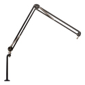 Photo of O.C. White 14199-R-B ProBoom Elite 45-Inch 2 Section Mic Arm with 12-Inch Cast Aluminum Riser - Carbon Black & Chrome