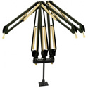 O.C. White 51900-3BG Triple Mic Arm - Black & Gold