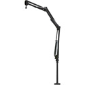 Photo of O.C. White 52900-B ProBoom Deluxe Three Segment Mic Arm - 46in Reach - 12in Vertical Riser - Black