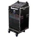 Photo of Odyssey Cases FZ1016W ATA Combo Rack - 10U Slant 16U Vertical with Wheels