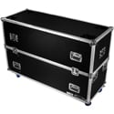 Odyssey Cases FZ2FSM50W Dual 50-58 Inch Flat Screen Monitor Case with Casters