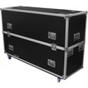 Odyssey FZ2FSM65W Universal Dual 60-65 Inch Flat Screen Monitor Case with Wheels