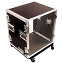 Photo of Odyssey FZAR12W 12 Space Amp Rack Case with Polished Wheels/Hardware