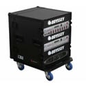 Photo of Odyssey FZAR12WBL Black Label 12 Space Amp Rack Case with Wheels