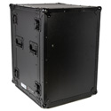 Photo of Odyssey FZAR16WBLBS Black Label 16-Space Amp Rack w/ Wheels BSTOCK-Freight - Cosmetic Damage In/Outside - Loose Wheels