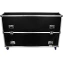 Odyssey Cases FZFSM75W 75-Inch Flat Screen Monitor Case with Casters - Black with Silver Hardware