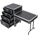 Photo of Odyssey FZWB4WDLX Four Drawer Deluxe Workbox with Wheels and Side Table