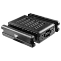 Odyssey VR2SMIC2ZP Vulcan Series Watertight 2U Rack Case with 2 Microphone Compartments - Black