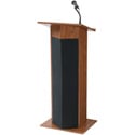 Photo of Oklahoma Sound 111PLS 30W Powered Floor Lectern Medium Oak