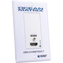 Photo of Ocean Matrix OMX-01HMBT0003-T HDBaseT 4K HDMI 1-Gang Wall Plate Transmitter with Two-Way IR - RS232 - PoC