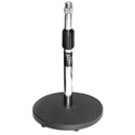 Photo of On Stage Stands DS7200C Adjustable Hgt Desk Stand 9-13in  Chrome Tube-Black Base